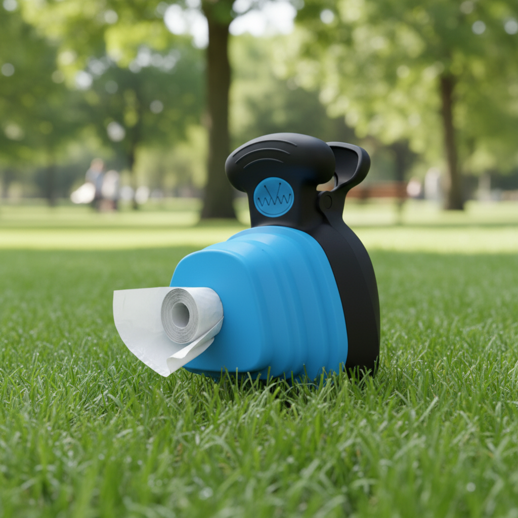 Foldable Pet Poop Bag Dispenser with Travel Spoon
